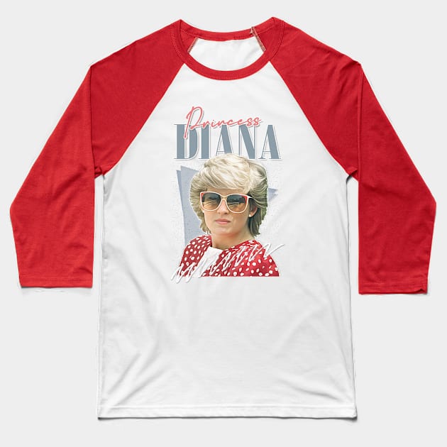 Princess Diana --- Retro 80s Vibes Baseball T-Shirt by DankFutura